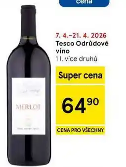 Tesco Tesco Odrůdové víno, 1 l, více druhů nabídka