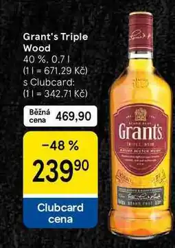 Tesco Grant's Triple Wood 40 % nabídka