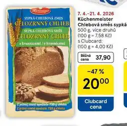 Tesco Küchenmeister Chlebová směs sypká, 500 g, více druhů nabídka
