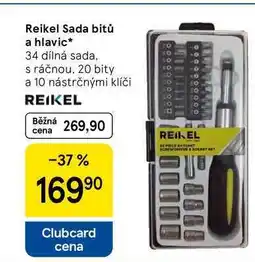 Tesco Reikel Sada bitů a hlavic, 34 dílná sada, s ráčnou, 20 bity a 10 nástrčnými klíči nabídka