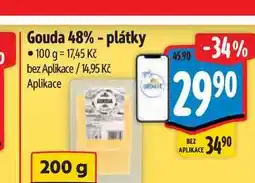 Albert Milko Gouda 48% plátky polotvrdý sýr nabídka