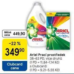 Tesco Ariel Prací prostředek, 38-63 PD, více druhů nabídka