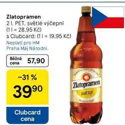 Tesco Zlatopramen, 2 l, PET, světlé výčepní nabídka