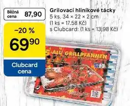 Tesco Grilovací hliníkové tácky, 5 ks, 34 x 22 x 2 cm nabídka