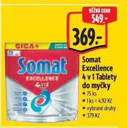 Albert Somat Excellence 4 v 1 Tablety do myčky 75 ks nabídka