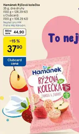 Tesco Hamánek Rýžová kolečka, 35 g, dva druhy nabídka
