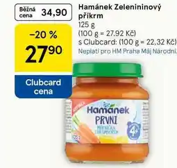 Tesco Hamánek Zelenininový příkrm nabídka