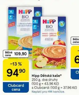 Tesco Hipp Dětská kaše, 250 g, dva druhy nabídka
