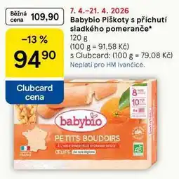 Tesco Babybio Piškoty s příchutí sladkého pomeranče nabídka