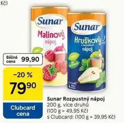 Tesco Sunar Rozpustný nápoj, 200 g, více druhů nabídka