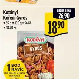 Albert Kotányi Koření Gyros nabídka