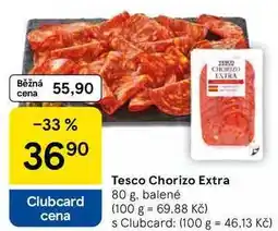 Tesco Tesco Chorizo Extra, 80 g, balené nabídka