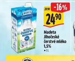 Albert Madeta Jihočeské čerstvé mléko nabídka