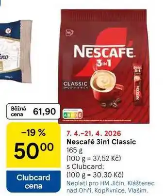 Tesco Nescafé 3in1 Classic nabídka