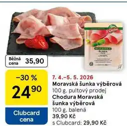 Tesco Moravská šunka výběrová nabídka