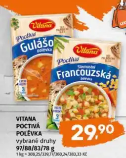 Terno Vitana Poctivá polévka nabídka