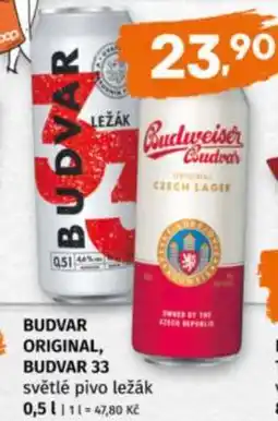 Terno Budvar Originál, Budvar 33 nabídka