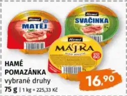 Terno HAMÉ POMAZÁNKA vybrané druhy nabídka