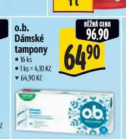 Albert o.b. Dámské tampony 16 ks nabídka