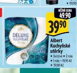 Albert Albert Kuchyňské utěrky 3vrstvé 2 role nabídka