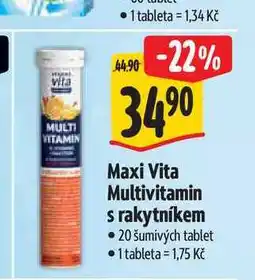 Albert Maxi Vita Multivitamin s rakytníkem 20 šumivých tablet nabídka