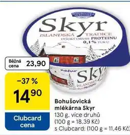 Tesco Bohušovická mlékárna Skyr nabídka