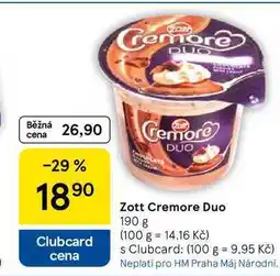 Tesco Zott Cremore Duo nabídka