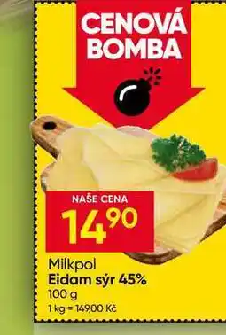 Hruška Milkpol Eidam sýr 45% nabídka