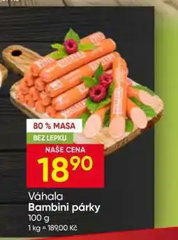 Hruška Bambini párky nabídka