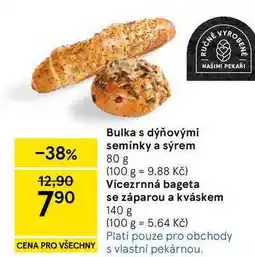 Tesco Bulka s dýňovými semínky a sýrem nabídka