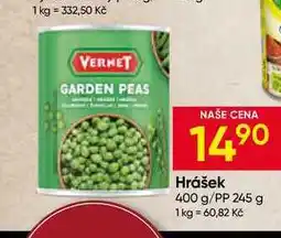 Hruška Vernet Hrášek 400 g/PP 245 g nabídka