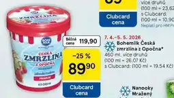 Tesco Bohemilk Česká zmrzlina z Opočna nabídka