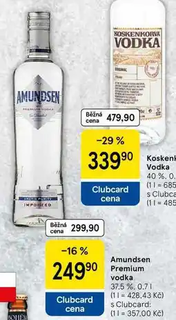 Tesco Amundsen Premium vodka 37.5 % nabídka