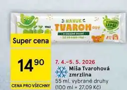 Tesco Míša Tvarohová zmrzlina nabídka