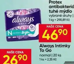 Hruška Always Intimky To Go normal 20 ks nabídka