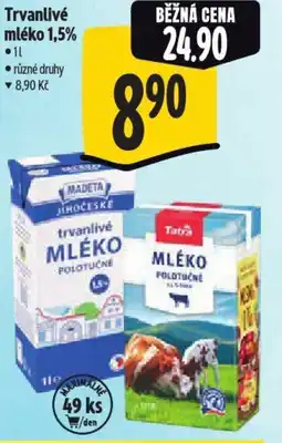 Albert Madeta Trvanlivé mléko 1,5% nabídka