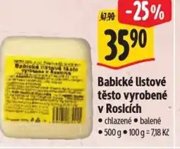 Albert Babické listové těsto vyrobené v Rosicích nabídka
