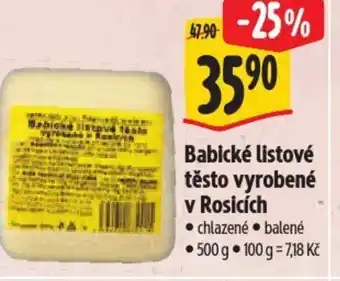 Albert Babické listové těsto vyrobené v Rosicích nabídka