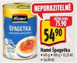 Albert Hamé Špagetka nabídka