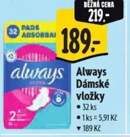 Albert Always Dámské vložky nabídka