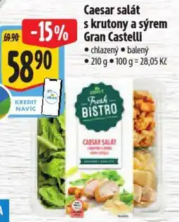 Albert Caesar salát s krutony a sýrem Gran Castelli nabídka