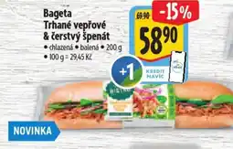 Albert Bageta Trhané vepřové & čerstvý špenát nabídka