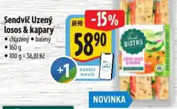 Albert Sendvič Uzený losos & kapary nabídka