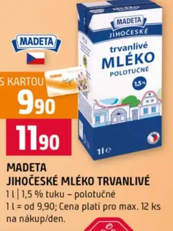 Terno Madeta jihočeské mléko trvanlivé nabídka