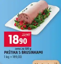 Terno Paštika s brusinkami nabídka