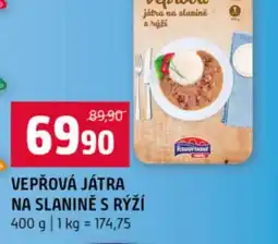 Terno Vepřová játra na slanině s rýží nabídka