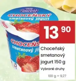 Kubík potraviny Choceňský smetanový jogurt nabídka