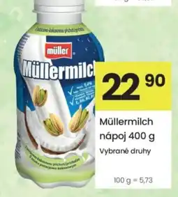 Kubík potraviny Müllermilch nápoj nabídka