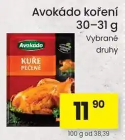 Kubík potraviny Avokádo koření nabídka
