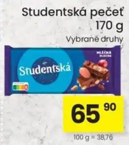 Kubík potraviny Studentská pečeť nabídka